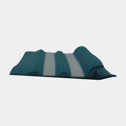 Bande de ragage Shark Fin Turquoise & Blanc | Protection Semi-Rigide