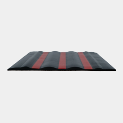 Bande de ragage XL Noir & Rouge | Protection Renforcée Semi-Rigide